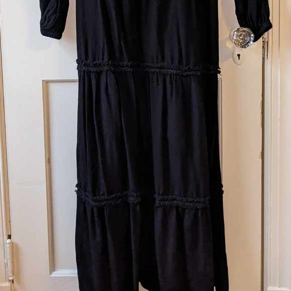 Black tiered maxi dress MNG - Picture 7 of 8
